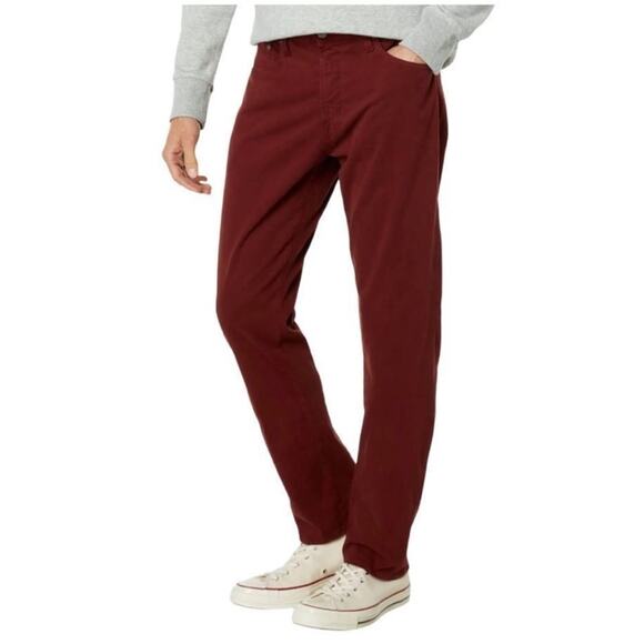 NWT New AG Adriano Goldschmied Red Everett Slim Straight Jean Size 31 x 33 - Picture 1 of 8